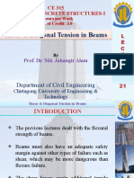 Shear & Diagonal Tension in Beams