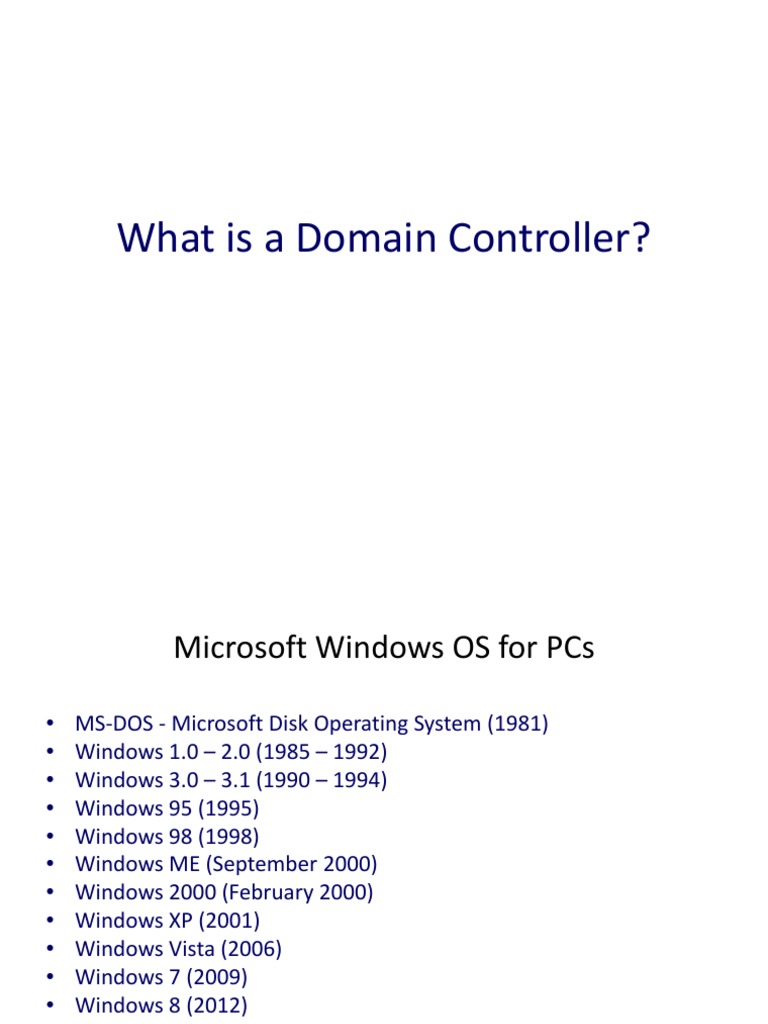 Understanding Domain Controllers in Windows | PDF | Active Directory ...