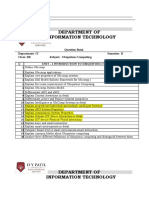 Department of Information Technology: Question Bank Department: IT Semester: II Class:-BE Subject:-Ubiquitous Computing