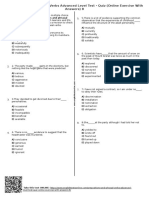 401 - Prepositions and Phrasal Verbs Advanced Level Test Quiz Online Exercise With Answers 8