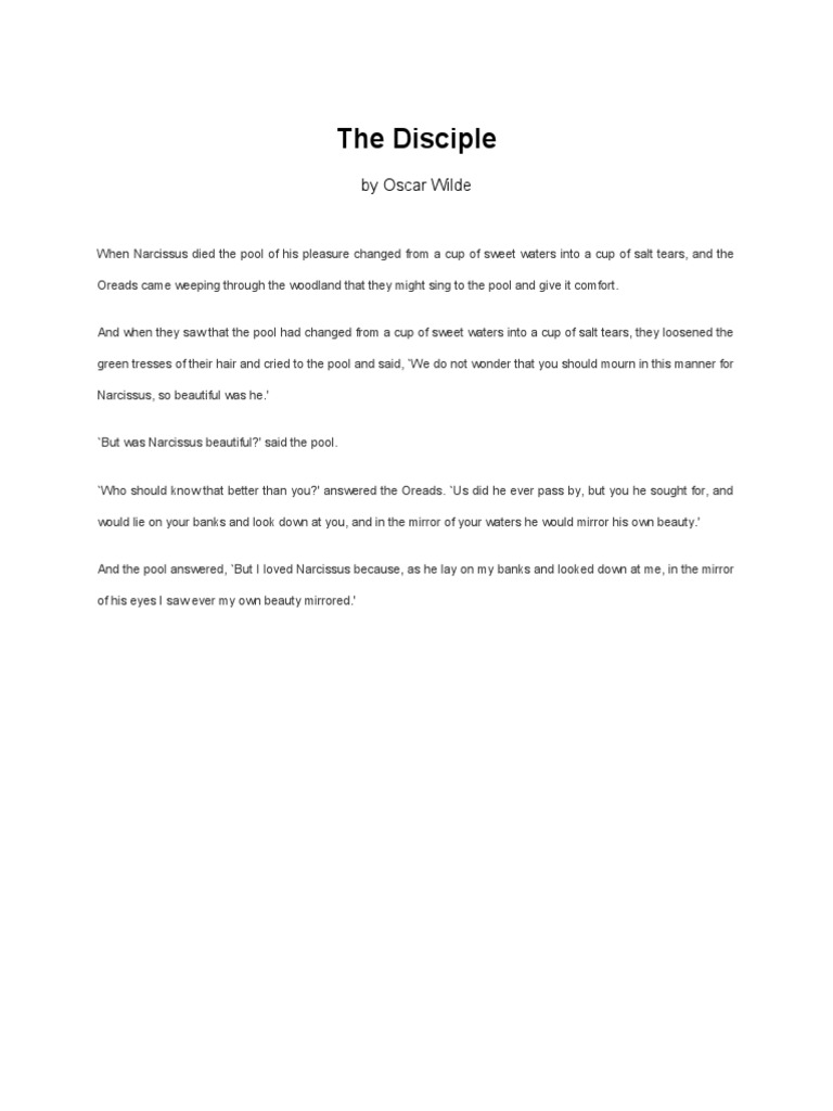 The Disciple by OScar Wilde | PDF