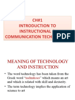CH#1 Introduction To Instructional & Communication Technology