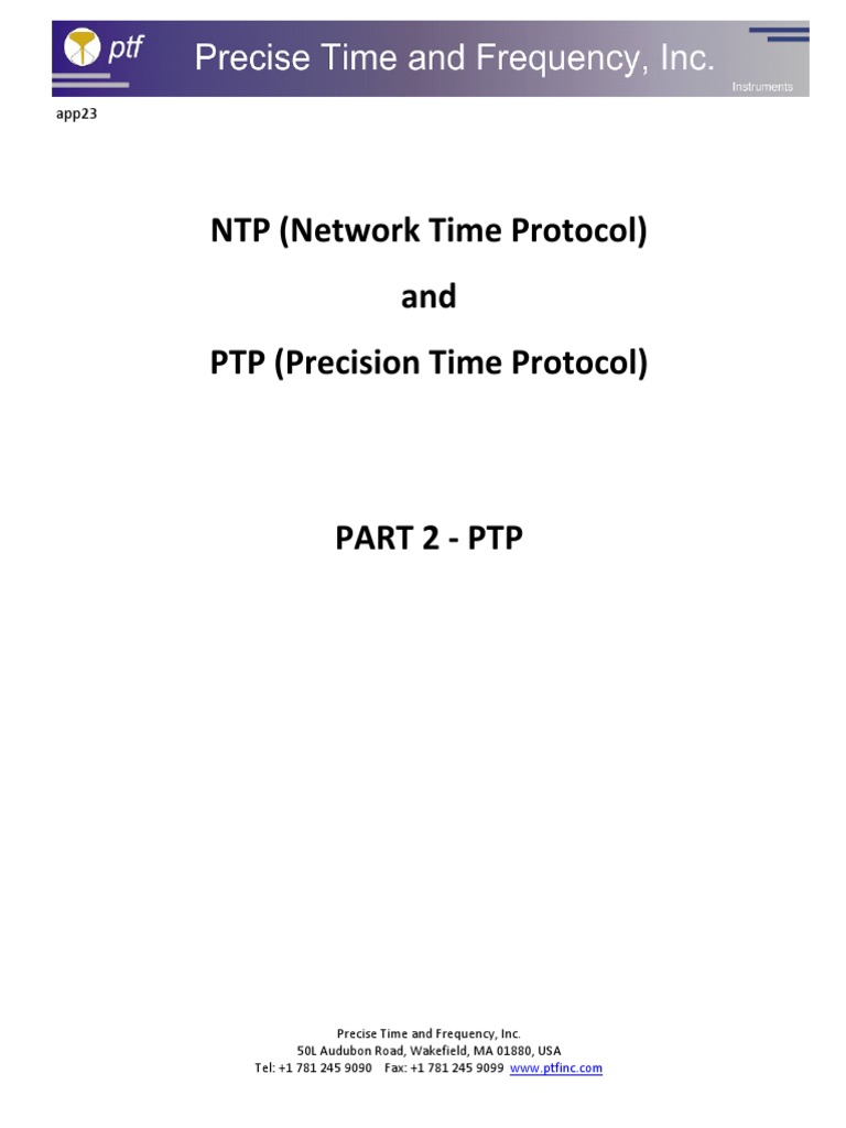 Understanding PTP and Clock Classes | PDF | Telecommunications ...