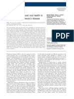 Orofacial Function and Oral Health in Patients With Parkinsonõs Disease