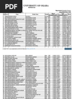 University of Okara: 4th Merit List Department:Computer Science Admissions:FALL 2020