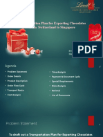 Transportation Plan For Exporting Chocolates From Switzerland To Singapore