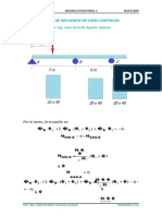 LINEAS DE INFLUENCIA EN VIGAS CONTINUAS-tramos Distintos