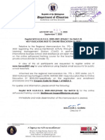 Advisory No. 109 S. 2020 Deped NCR Heroes 2020 2021 Stage 1 For Batch 2 PDF