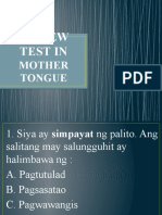 Mother Tongue Review Test