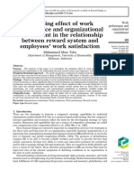 Mediating Effect of Work Performance and Organizational Commitment in The Relationship Between Reward System and Employees ' Work Satisfaction
