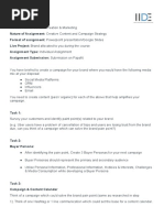 Module Name: Nature of Assignment: Format of Assignment: Live Project: Assignment Type: Assignment Submission