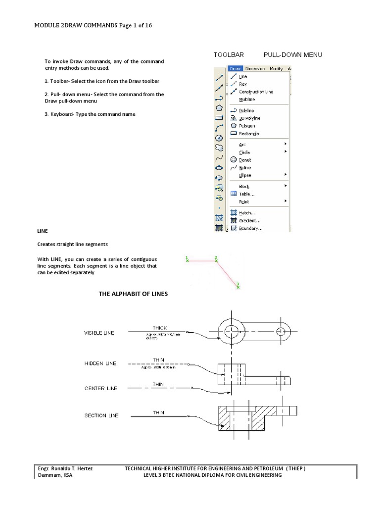 Drawing Commands An Overview of Lines, Polylines, and Circles in