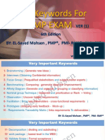 PMP Keywords For PMP Exam: VER (1) 6th Edition