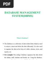 Database Management System (DBMS)