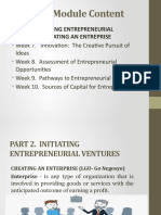 Initiating Entreprenuerial Venture