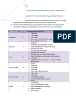 66. Abdominal trauma The penetrating abdominal trauma index (PATI)