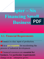 Chapter - Six Financing Small Business: 12/20/20 1 Daniel Y