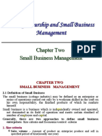 Chapter Two Small Business Management