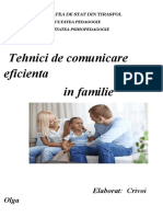 Tehnici de Comunicare Eficienta in Familie