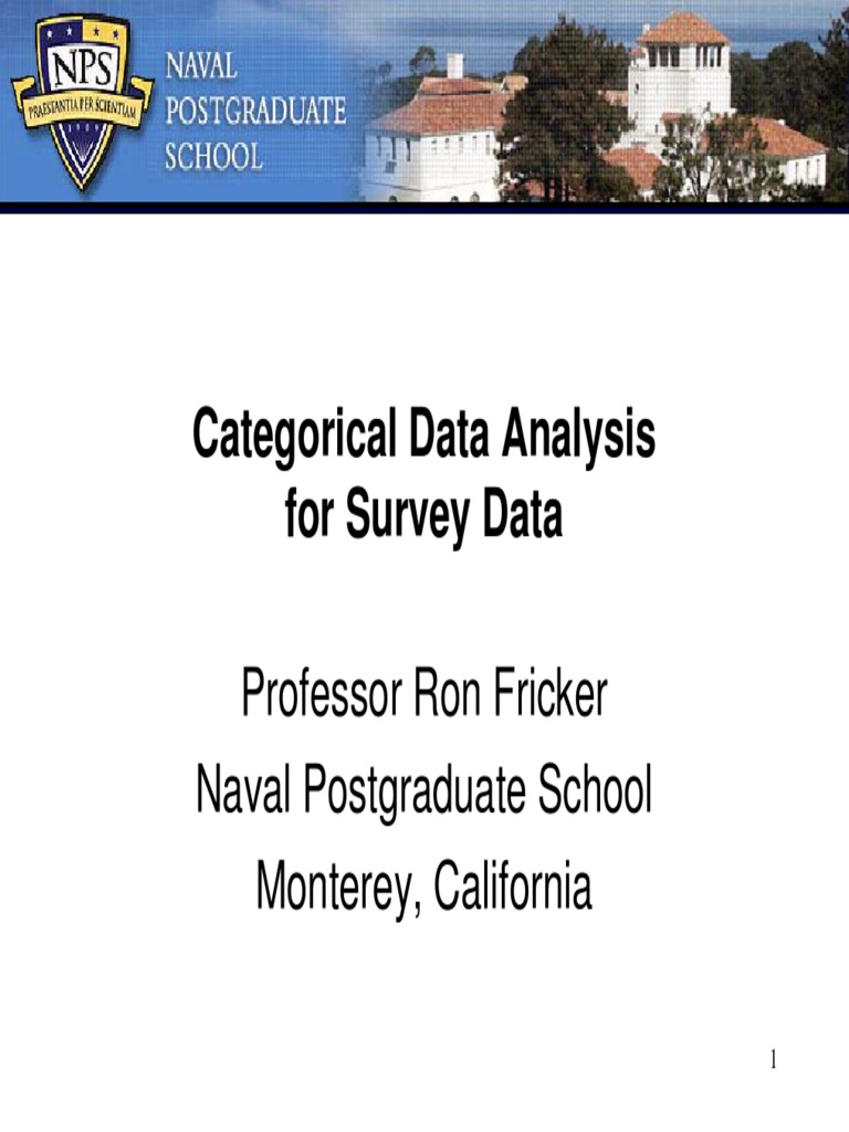 Lecture 14 - Categorical Data Analysis For Survey Data PDF | PDF | Chi ...
