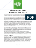Earning Money Online: What's Your Time Worth?