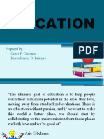 Education: Prepared By: Cristy P. Curitana Kevin Kardel B. Palmero