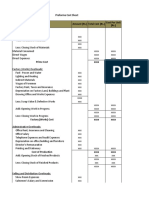 Blank Cost Sheet