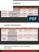 Project References Table