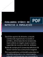 Evaluarea Starii de Nutri Úie