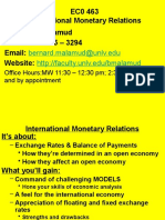 EC0 463 International Monetary Relations Professor Malamud BEH 502 895 - 3294 Email: Website