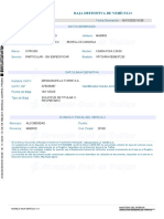 Baja Definitiva de Vehículo: Matrícula: Fecha Generación: Datos Generales