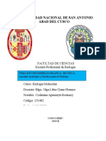 Universidad Nacional de San Antonio Abad Del Cusco: Facultad de Ciencias Escuela Profesional de Biología