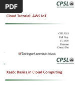 Cloud Tutorial: Aws Iot: Cse 521S Fall Sep. 17, 2020 Ruixuan (Corey) Dai