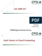 Cloud Tutorial: Aws Iot: Cse 521S Fall Sep. 17, 2020 Ruixuan (Corey) Dai