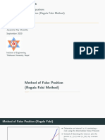 Solution of Non-Linear Equations Å Method of False Position (Regula Falsi Method) Å Secant Method