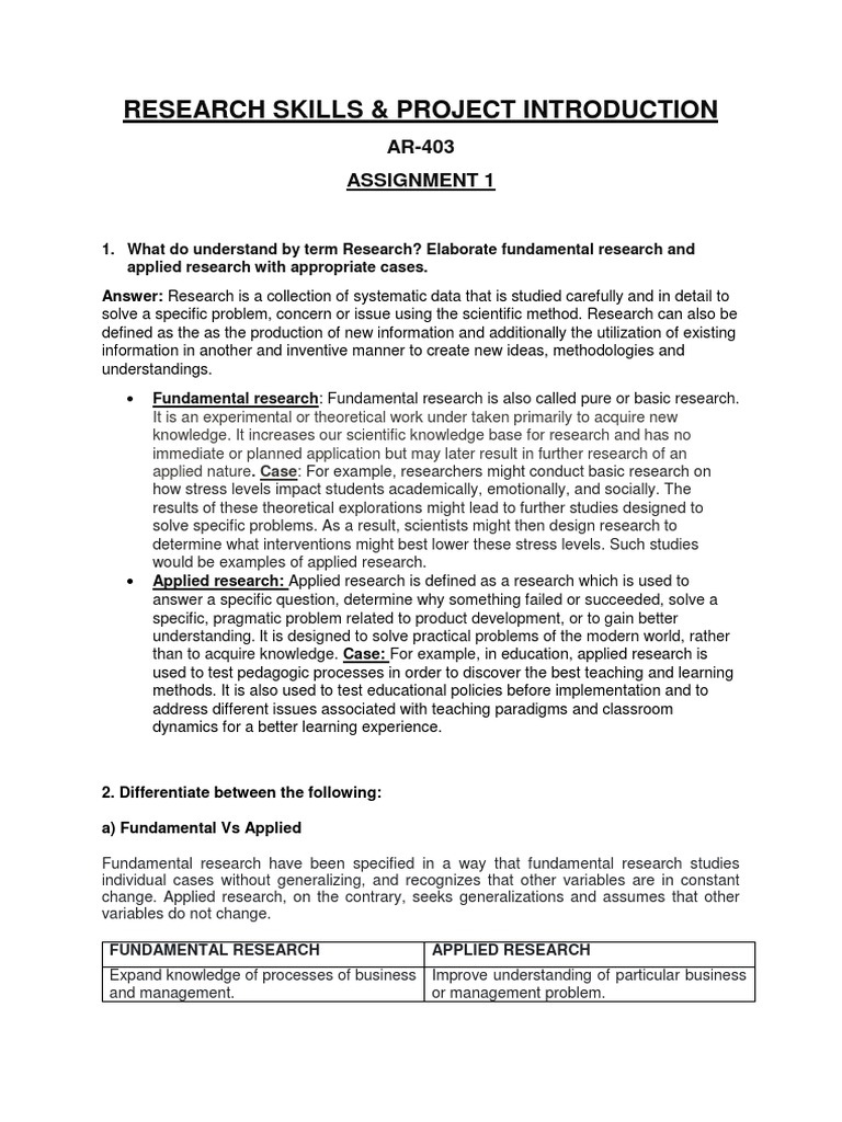 Assignment 1 Research Skills PDF | PDF | Qualitative Research ...