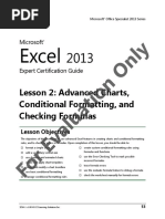 Excel: Lesson 2: Advanced Charts, Conditional Formatting, and Checking Formulas