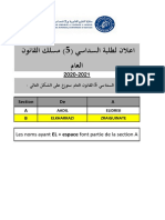 Répartition Des Sections DLA S5 (Option Public)
