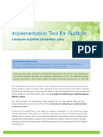 Implementation Tool For Auditors: Canadian Auditing Standards (Cas)