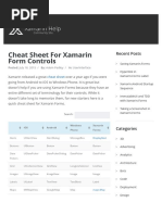 Cheat Sheet For Xamarin Form Controls - Xamarin Help