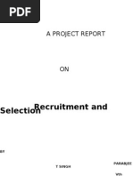 Project Report On Recruitment and Selection Process