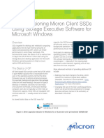 Overprovisioning Client Ssds in Storage Executive Windows Brief