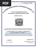 C++ Assignment