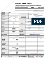 Personal Data Sheet
