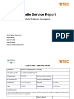 Website Service Report: Website Design and Development