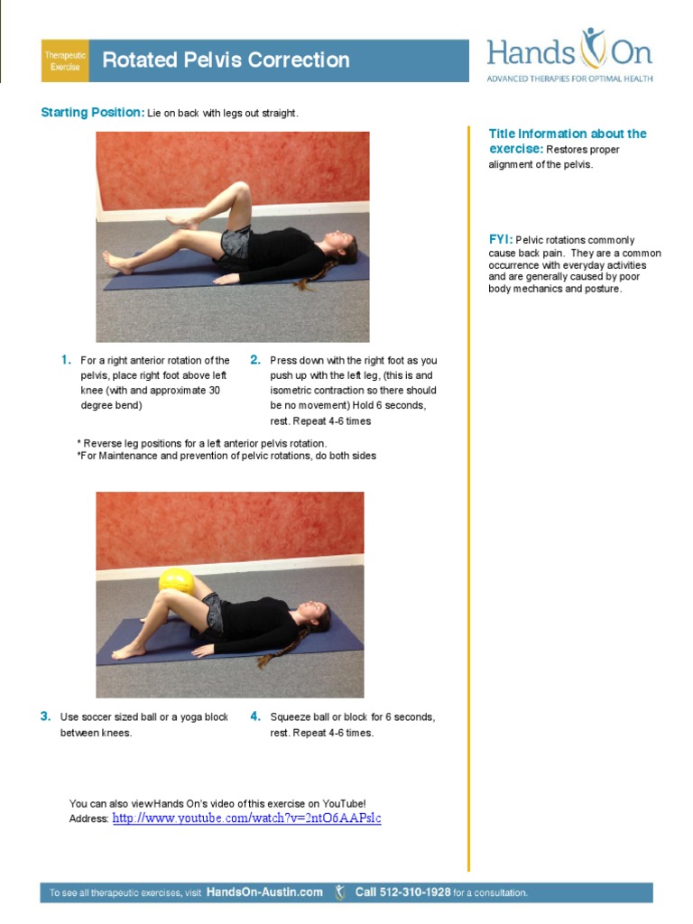 Rotated Pelvis Correction Exercises | PDF