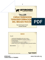 Caracterizacion Tensodeformacional Del Macizo Rocoso: Taller