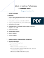 Portafolio de Servicios Profesionales Santiago Perez L 2019