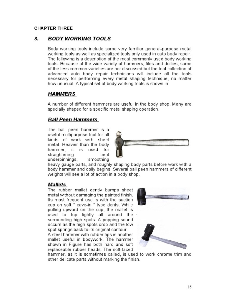 Essential Auto Body Working Tools | PDF | Rivet | Sheet Metal