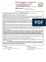 Colegio de San Gabriel Arcangel, Inc.: READING REPORT in - Auditing Assurance